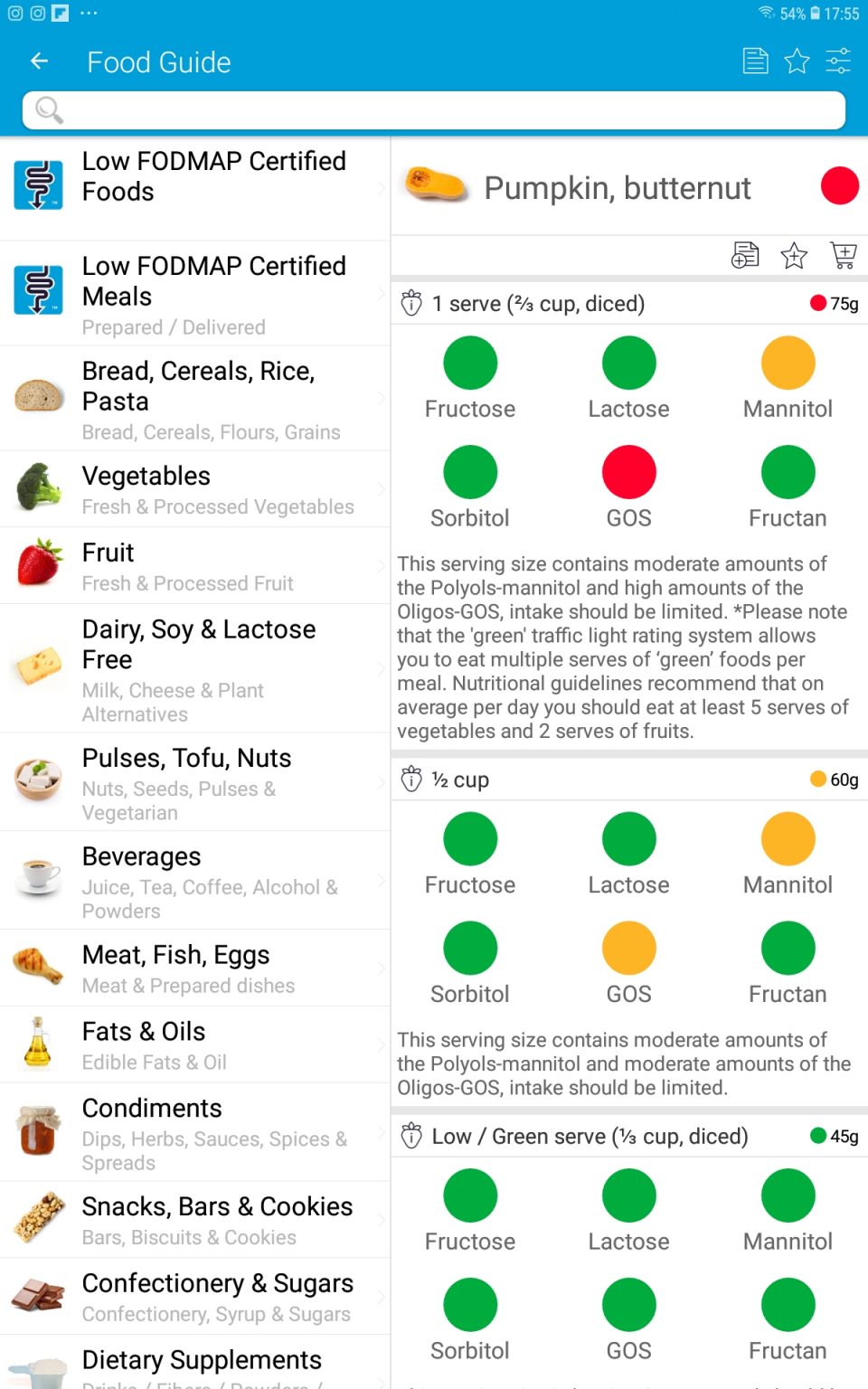 Uitleg Monash FODMAP App en stapelen Blije Buik Recepten