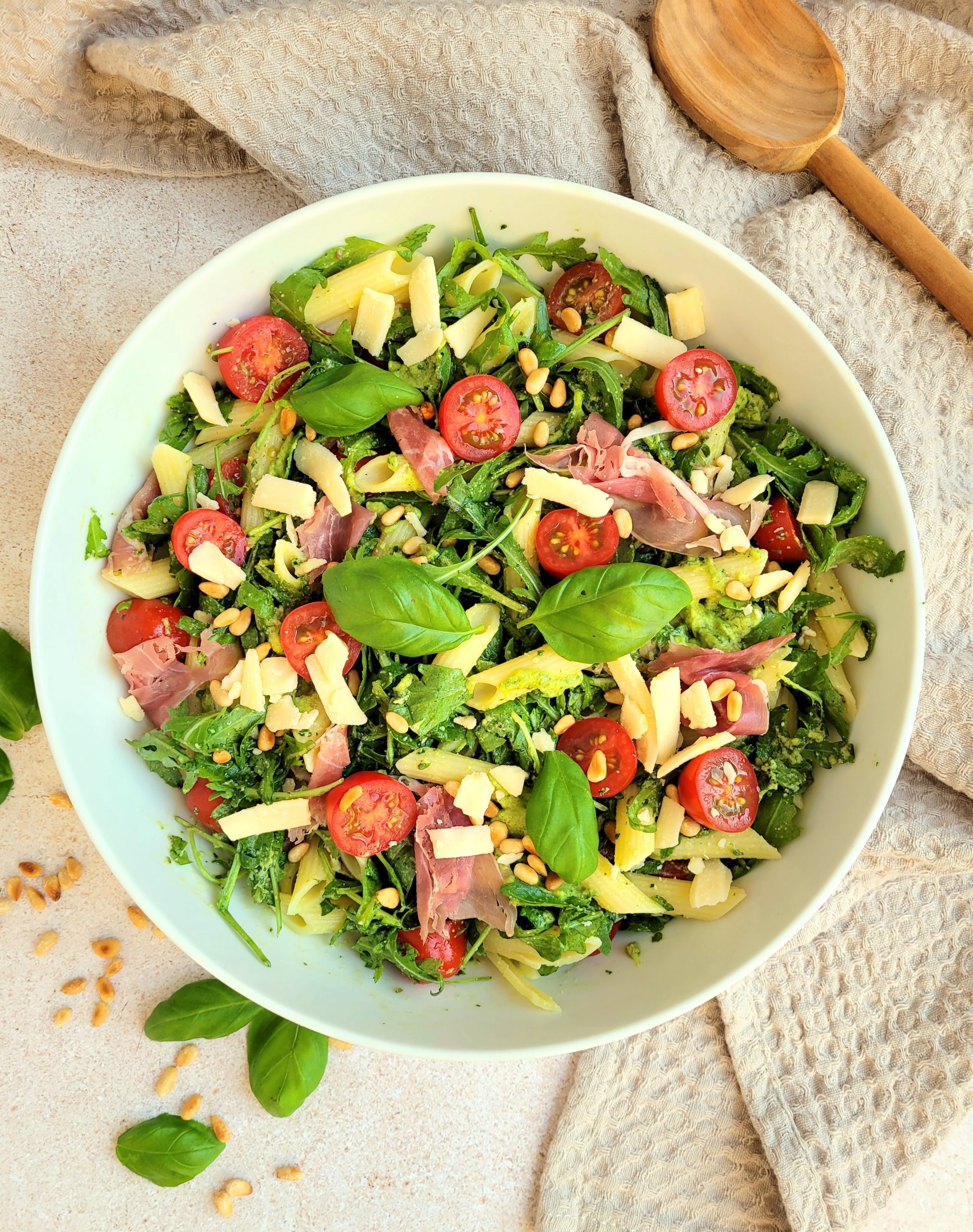 Pastasalade met pesto (low FODMAP, glutenvrij, lactosevrij) Blije